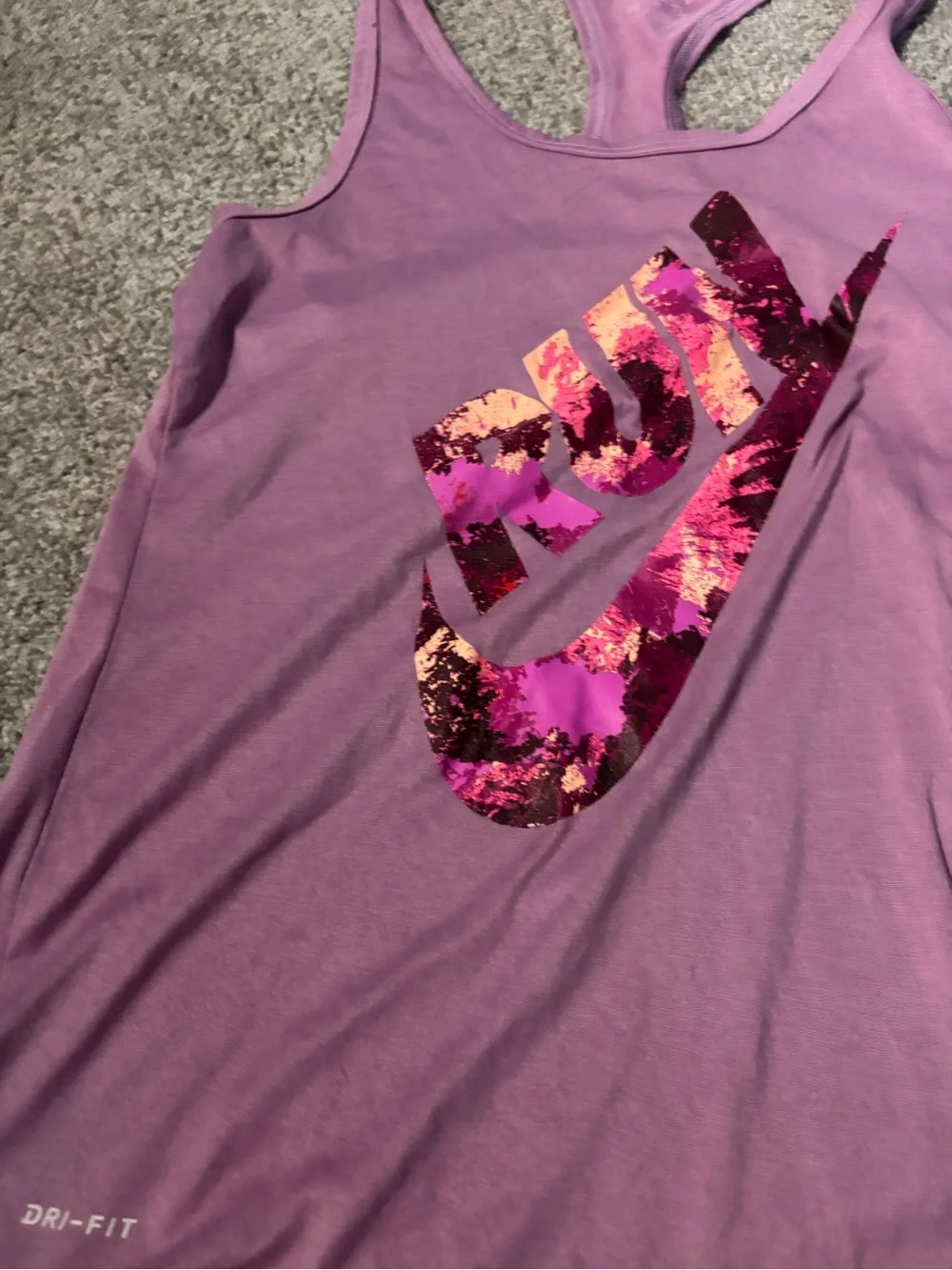 Nike Women's Purple Racerback Dri-FIT Tank